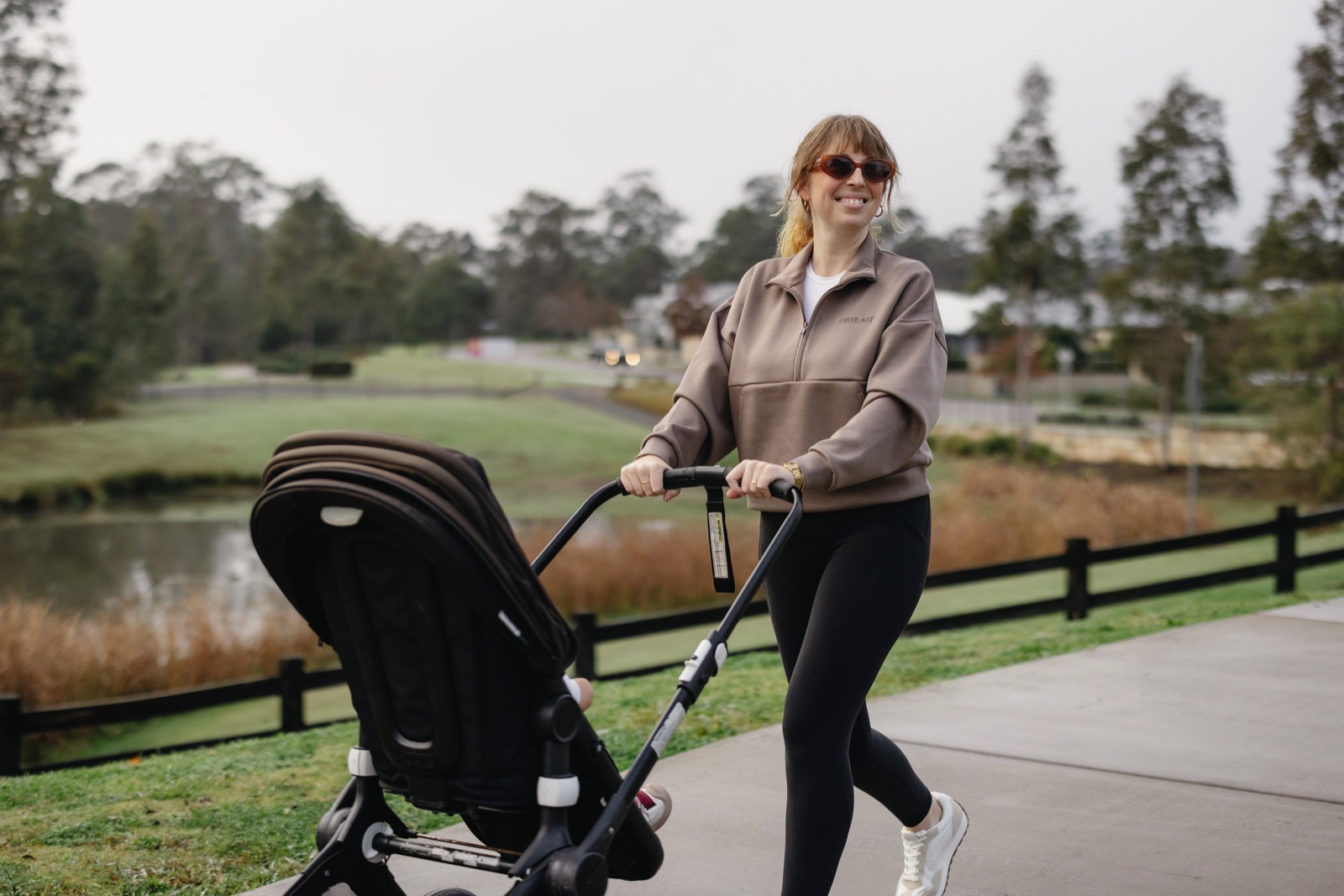 Resident walking near Huntlee Town Centre